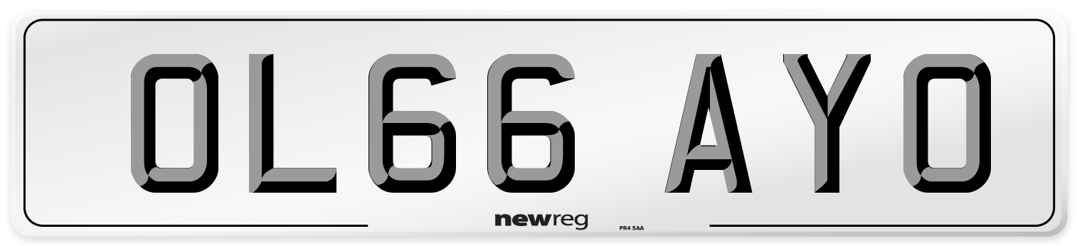 OL66 AYO Number Plate from New Reg